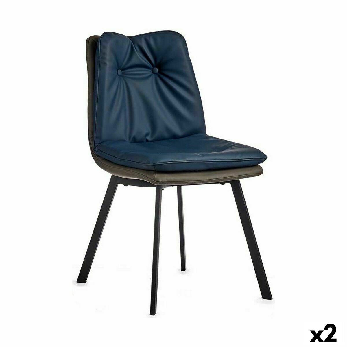 Poltrona Gift Decor Azzurro Nero Grigio 62 X 85 X 47 Cm Tasti (2 Unità)