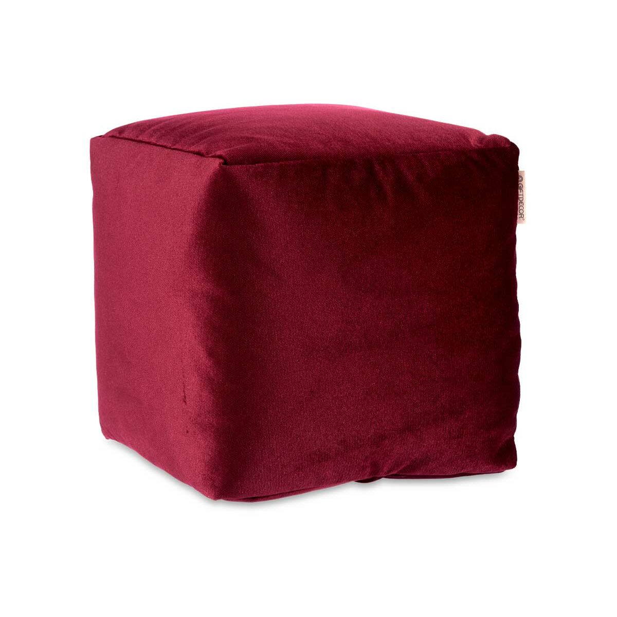 Puff Gift Decor Rosso Granato Polistirene Velluto (4 Unità) - Image 4