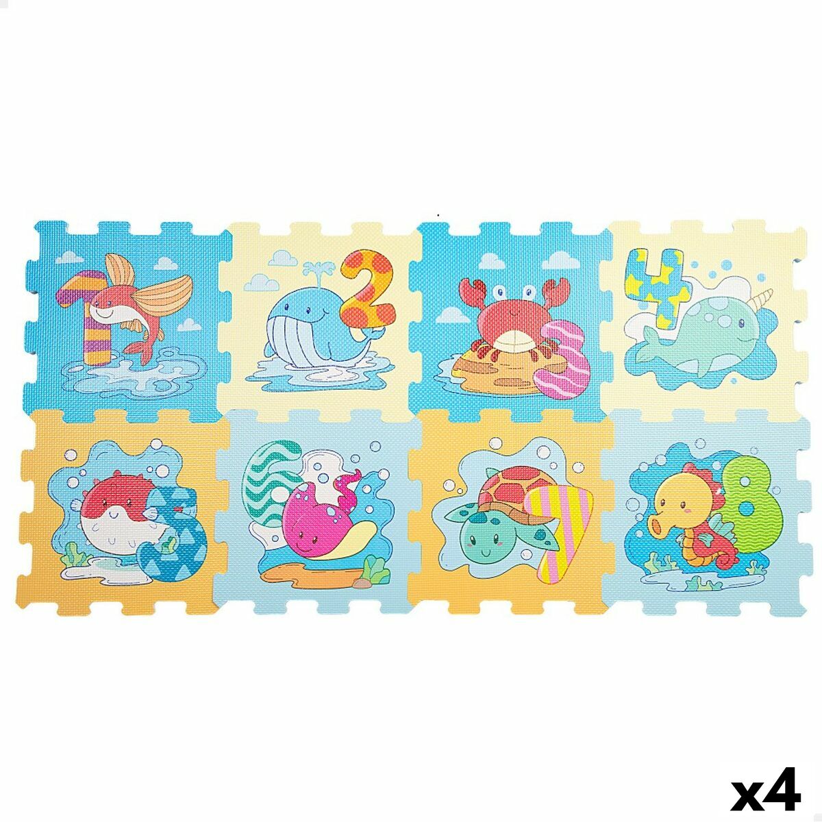 Tappeto Da Gioco Colorbaby Marino Eva 8 Pezzi (4 Unità)