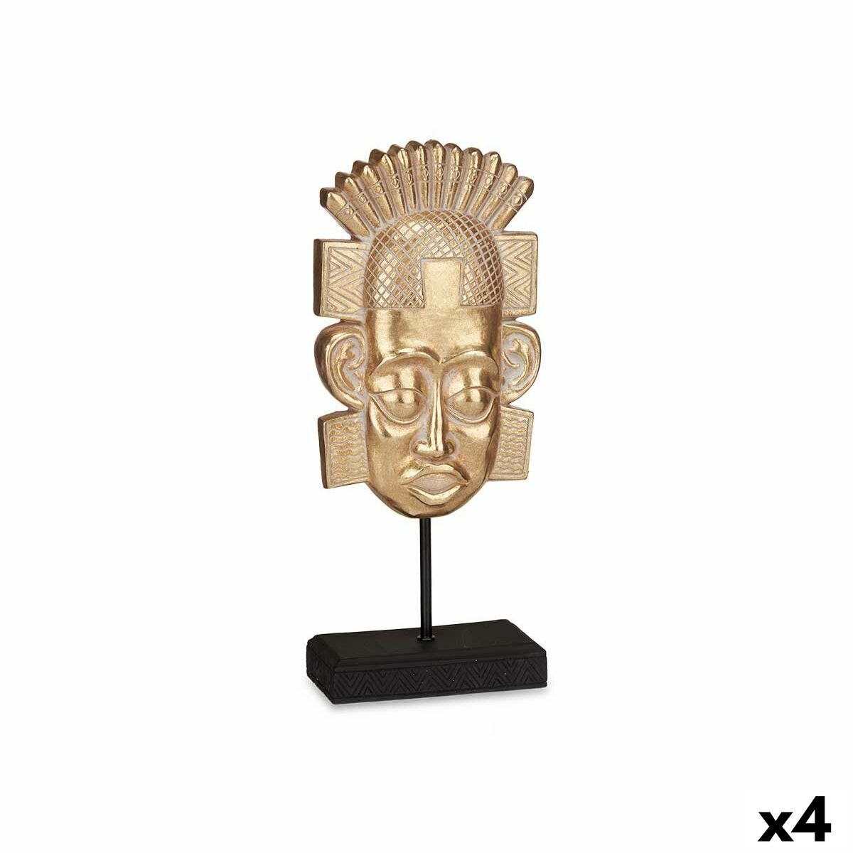 Statua Decorativa Gift Decor Dorato Indiano 17,5 X 36 X 10,5 Cm (4 Unità)