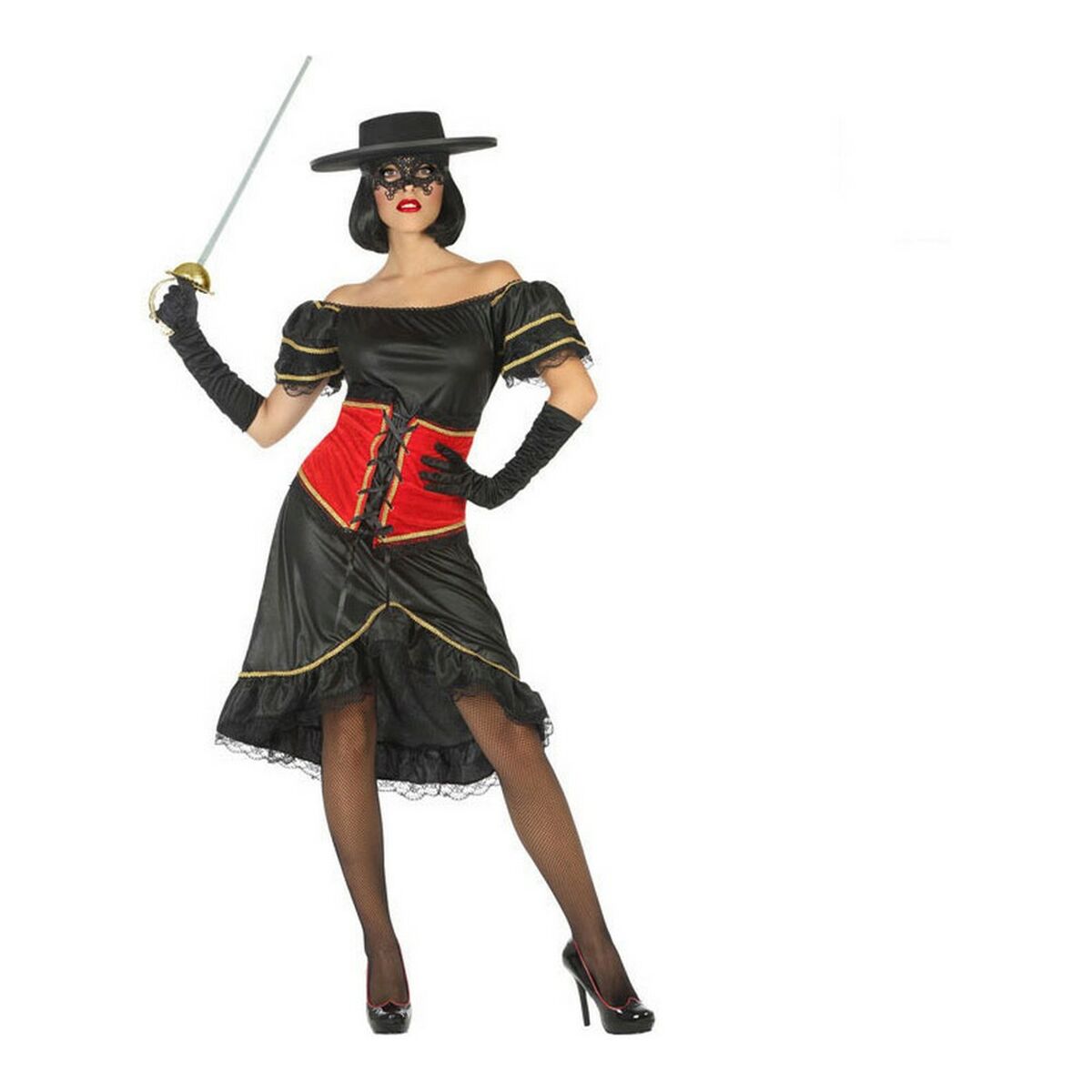 Costume Per Adulti Nero Supereroe (1 Unità) Taglia:xl