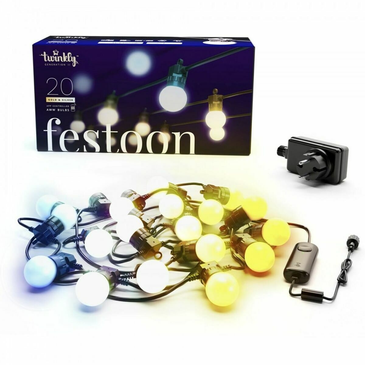 Set Articoli Per Feste Twinkly Twf020goP-Beu