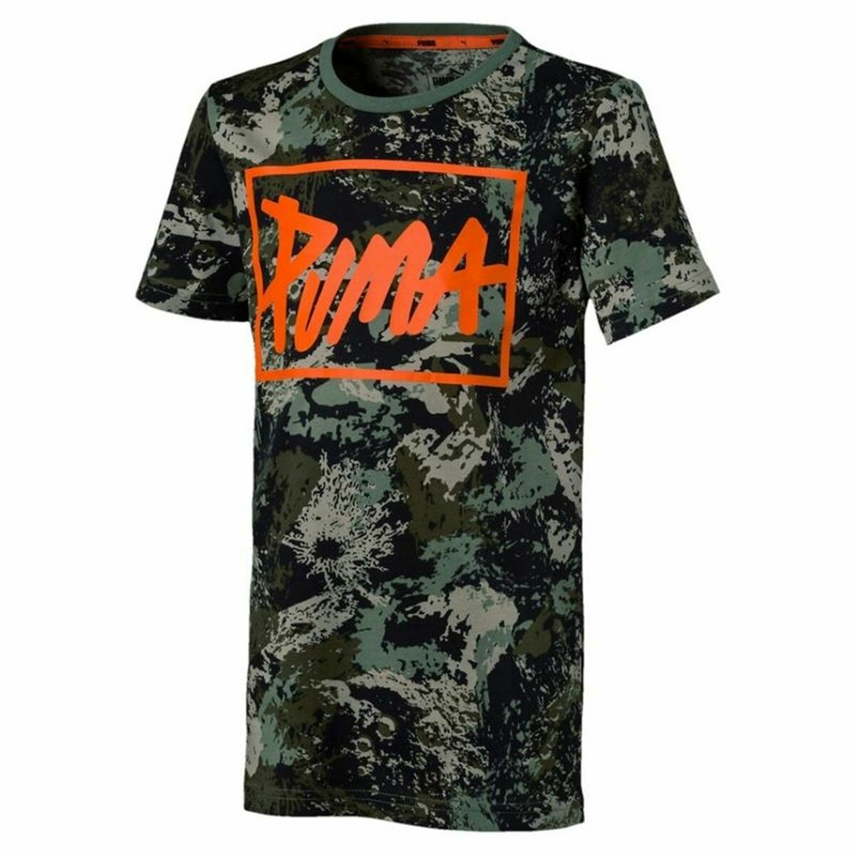 Maglia A Maniche Corte Per Bambini Puma Style Graphic Verde Taglia:15-16 Anni