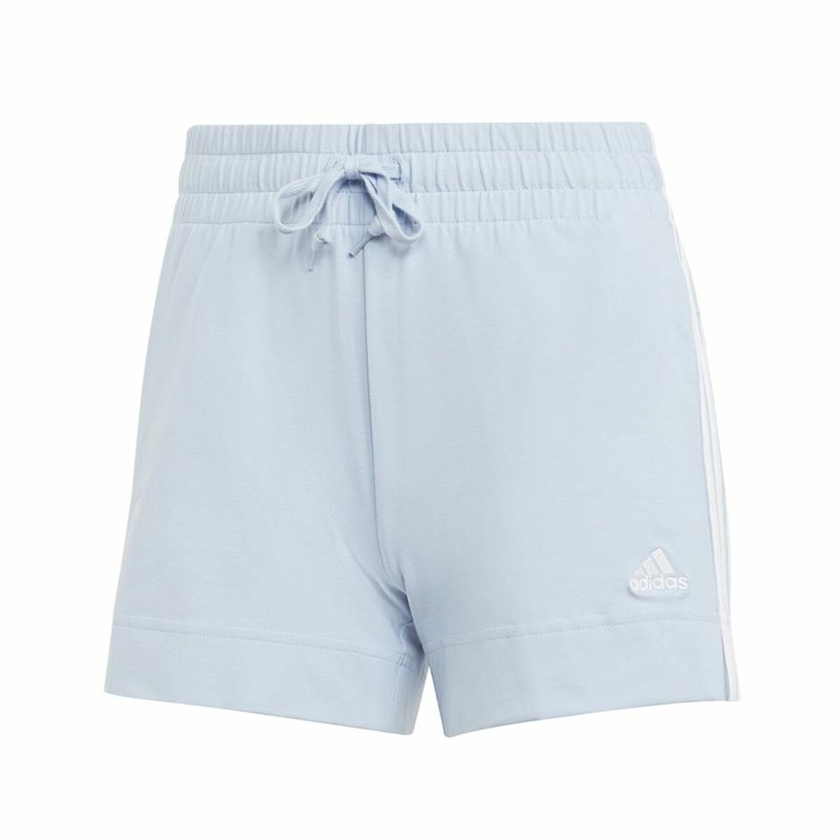 Pantaloncini Sportivi Da Donna Adidas 3 Stripes Sj Azzurro Chiaro Taglia:l