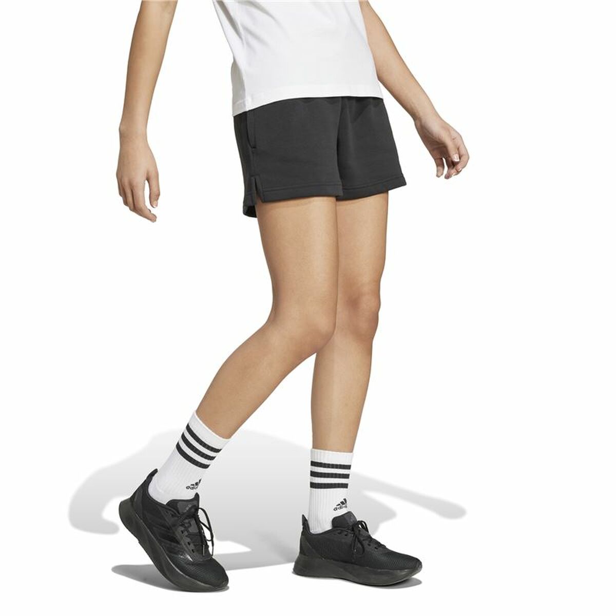 Pantaloncino Sportivo Adidas Essentials Small Logo Fleece Shorts Nero Taglia:m - Image 4