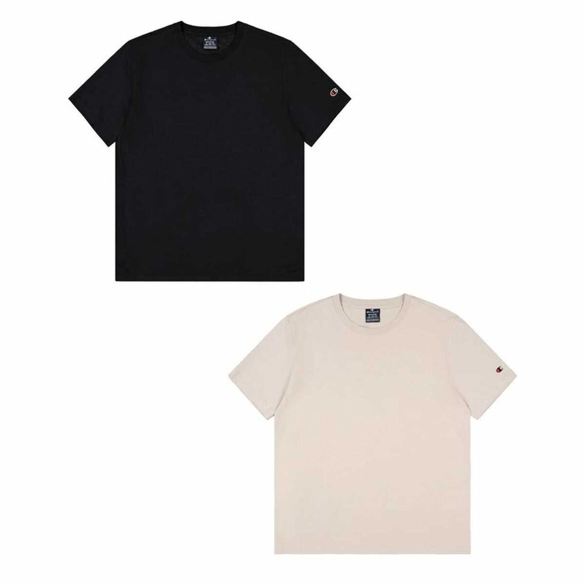 Maglia A Maniche Corte Uomo Champion Nero 2 Unità Taglia:m