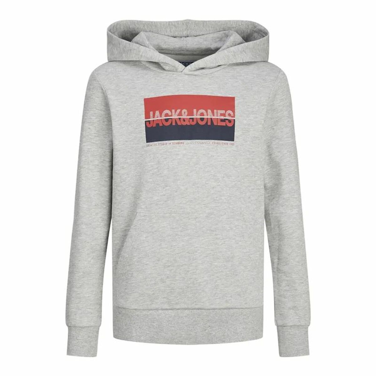 Felpa Con Cappuccio Uomo Jack & Jones Jjnolan Grigio Taglia:12 Anni
