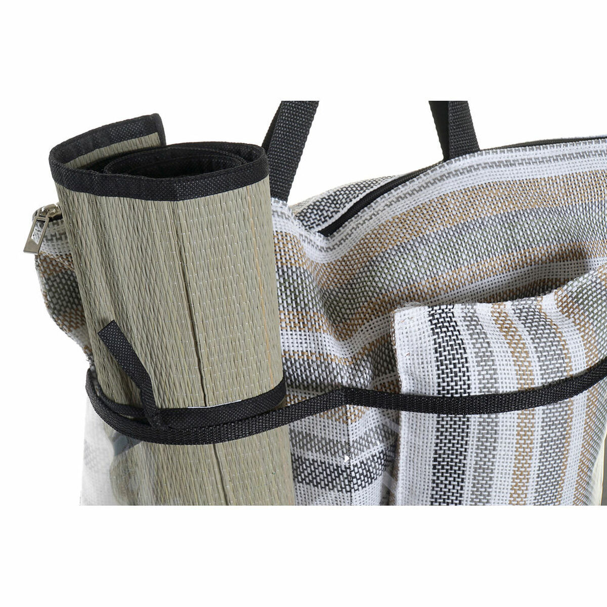 Borsa Da Mare Dkd Home Decor Azzurro Marrone Verde Grigio Menta Pvc Tela 44 X 23 X 62 Cm (2 Unità) - Image 6