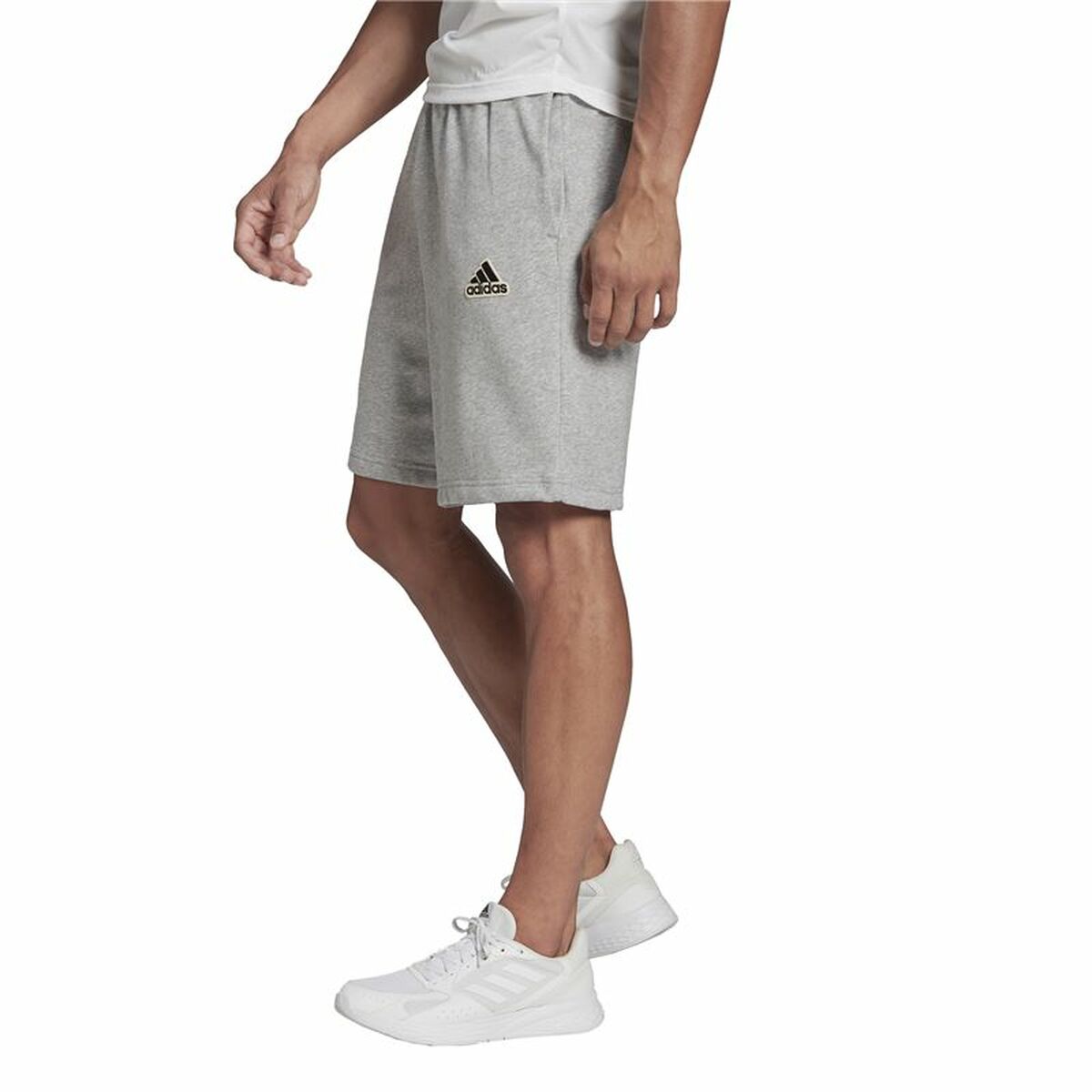 Pantaloni Corti Sportivi Da Uomo Adidas Feelcomfy Grigio Taglia:m - Image 4