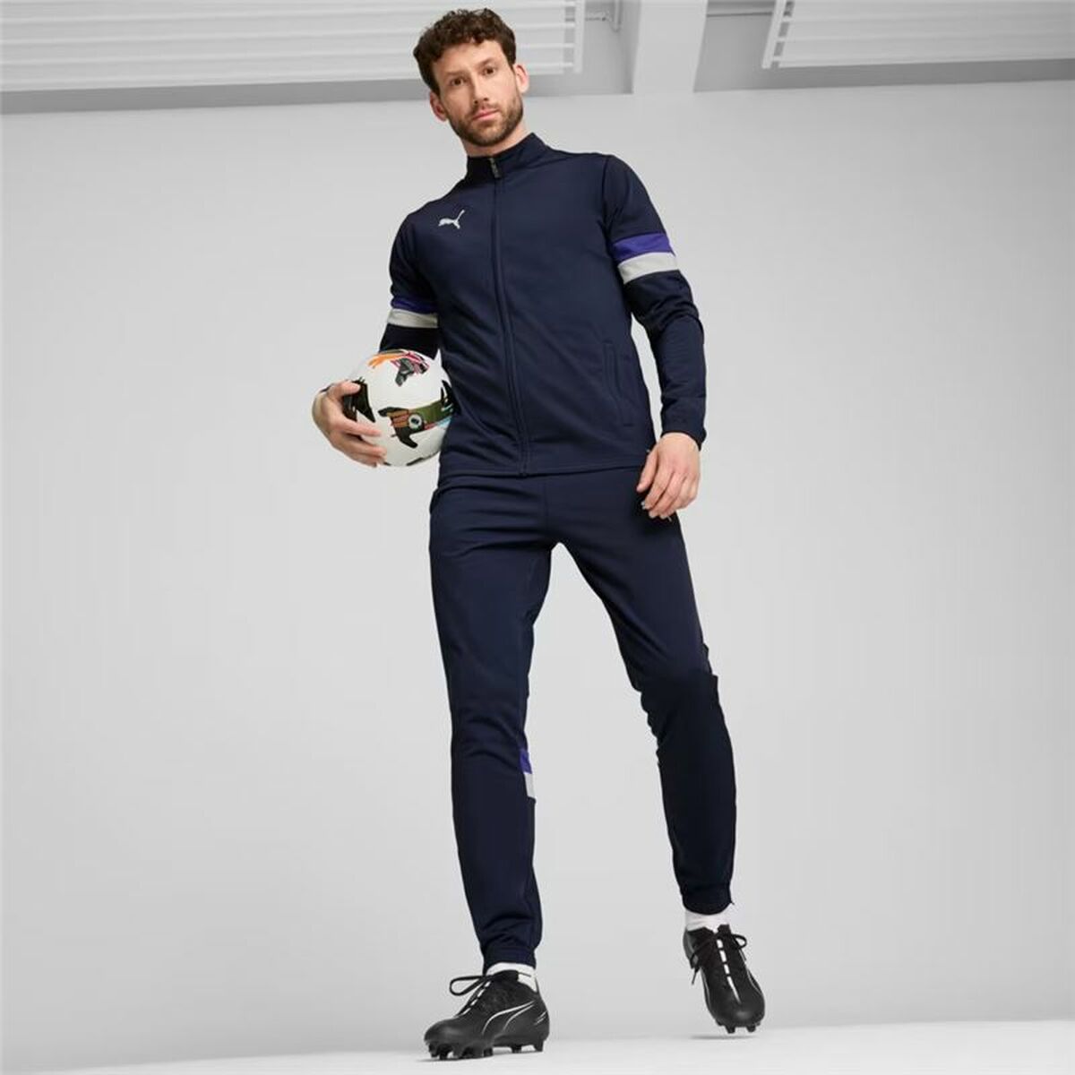 Tuta Per Adulti Puma Individualrise Azzurro Blu Marino Uomo Taglia:xs - Image 3