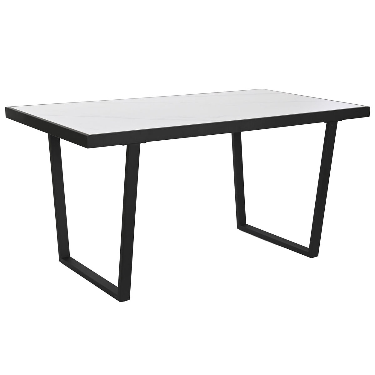 Tavolo Da Pranzo Home Esprit Bianco Nero Metallo 150 X 80 X 75 cm