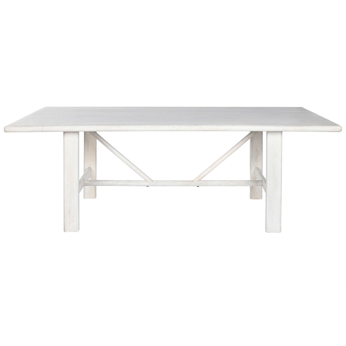 Tavolo Da Pranzo Home Esprit Bianco Legno Di Mango 213,4 X 96,5 X 76,2 cm