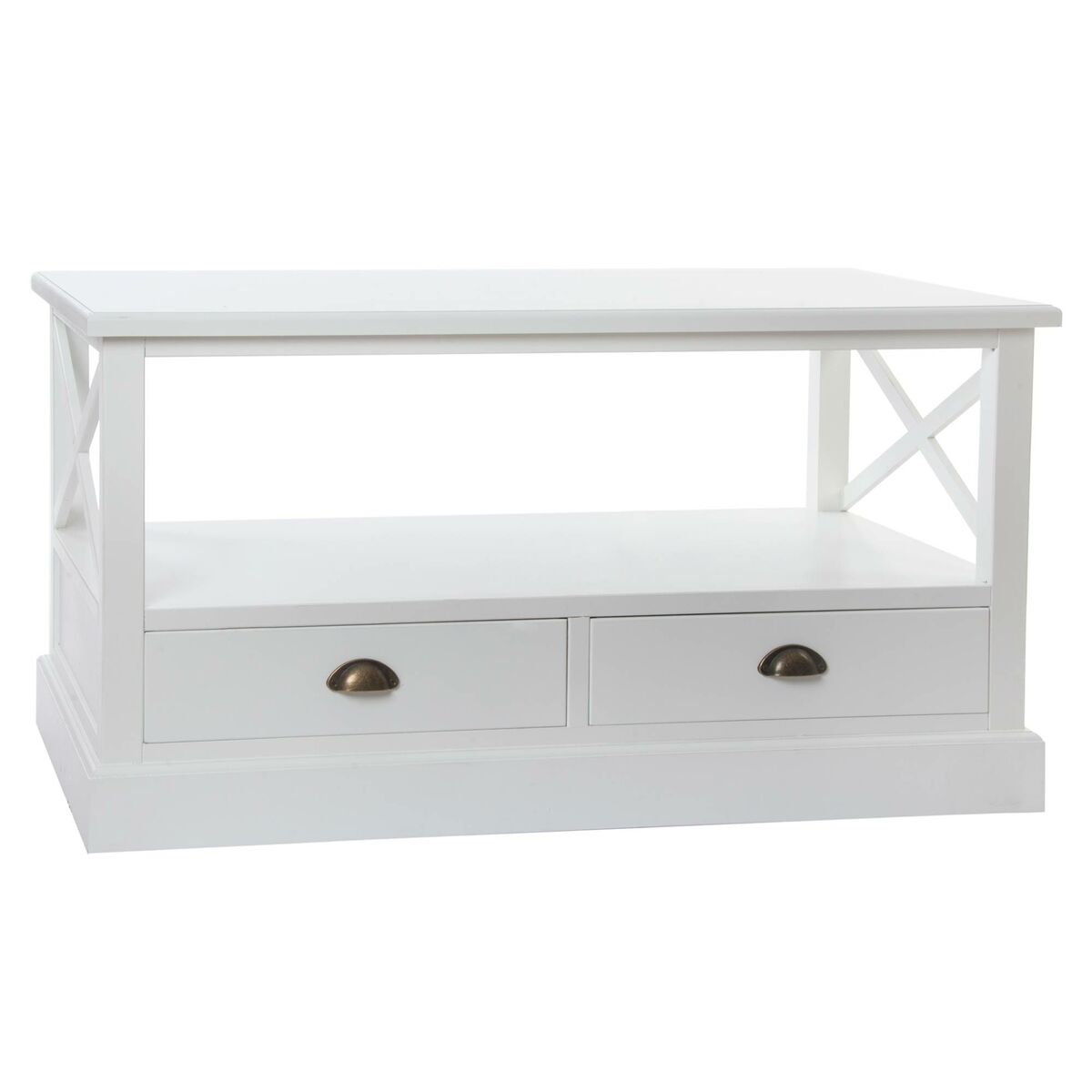 Tavolino Da Caffè Dkd Home Decor Bianco Legno (108 X 48 X 56,5 Cm)