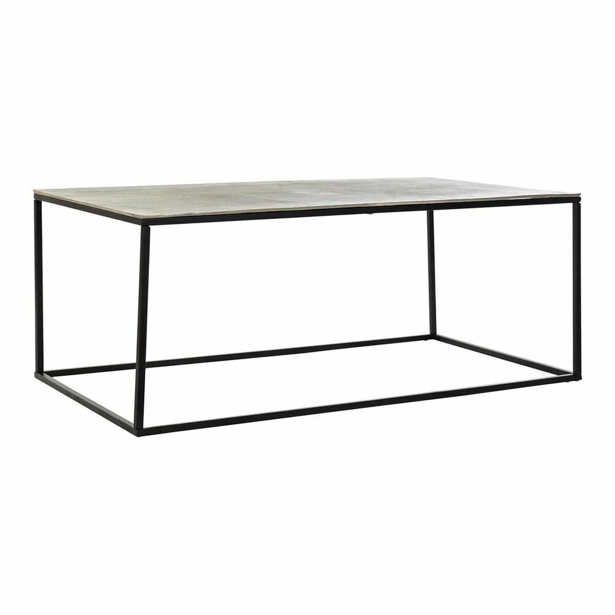 Tavolino Da Caffè Dkd Home Decor Metallo Alluminio (111,7 X 61 X 43 Cm)