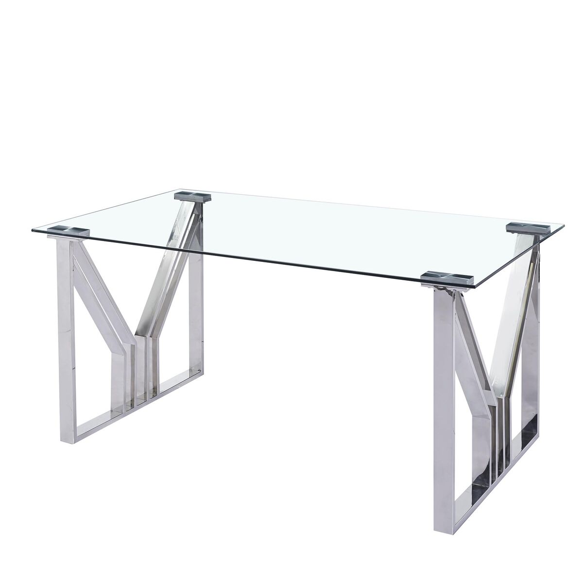 Tavolo Da Pranzo Dkd Home Decor Cristallo Acciaio (180 X 90 X 75 Cm)