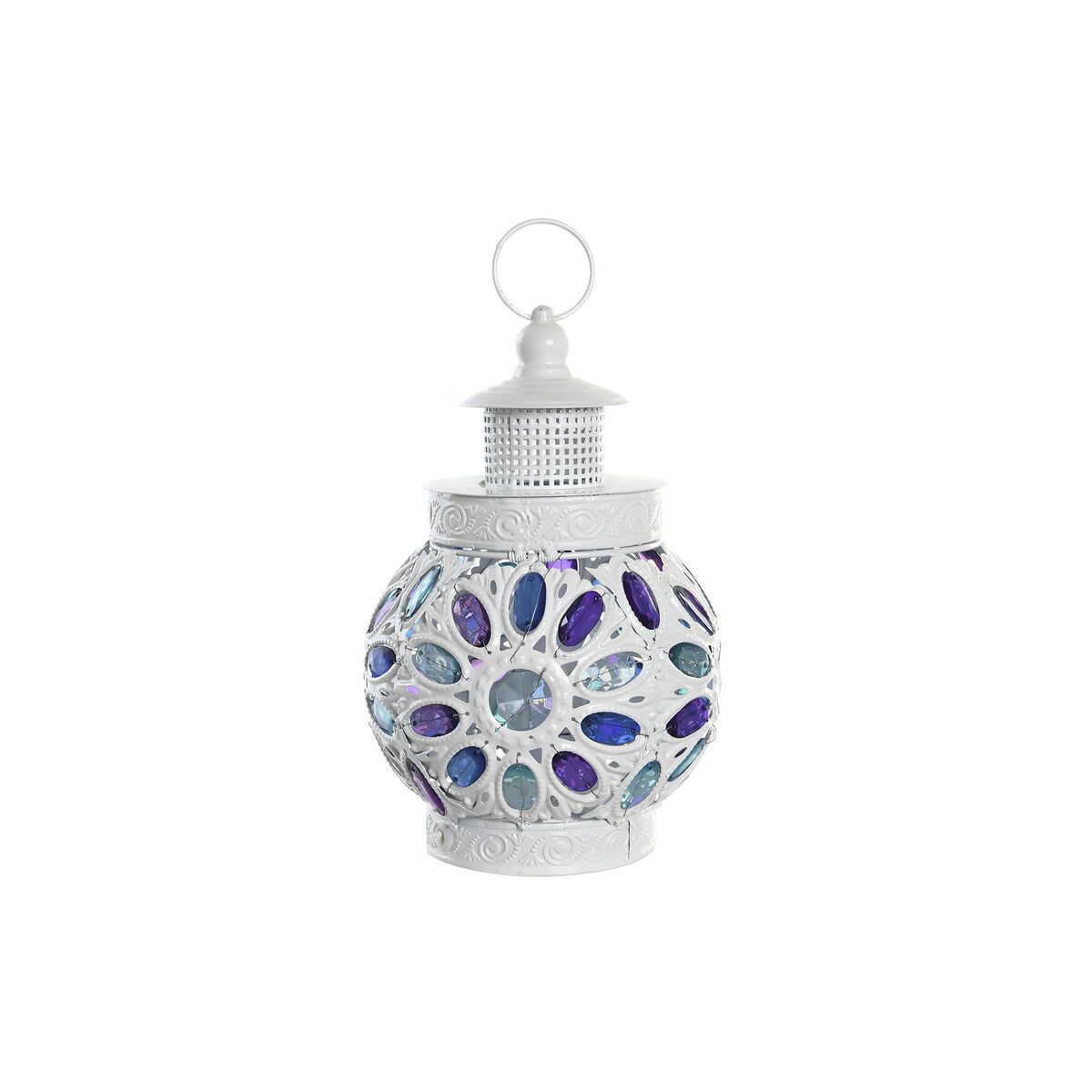 Lampada Da Tavolo Dkd Home Decor Metallo Bianco Multicolore 220 V 50 W 19 X 19 X 33 cm