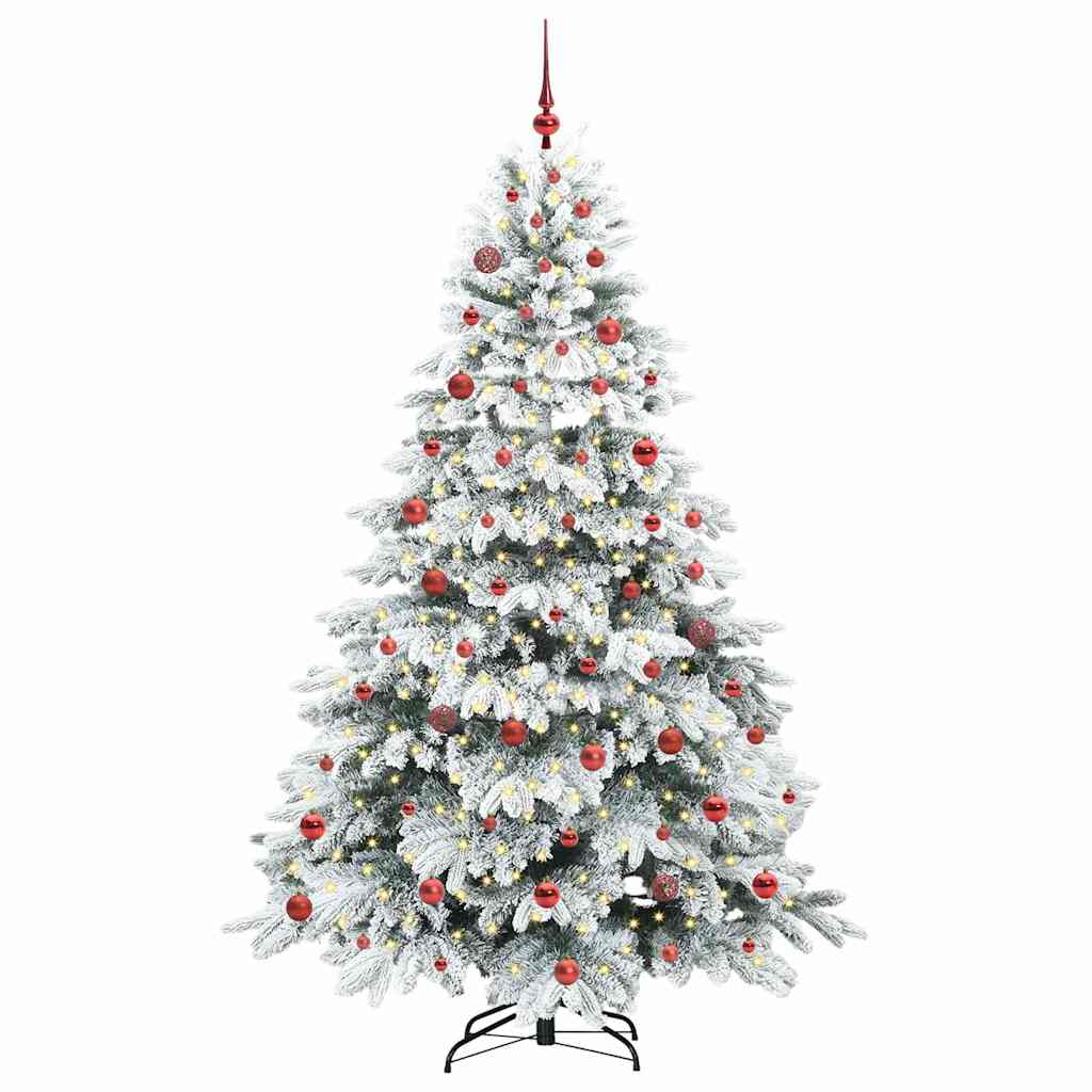 Albero Di Natale Artificiale Con 300 Led Bianco 210 Cm Pe E Pvc - Image 3