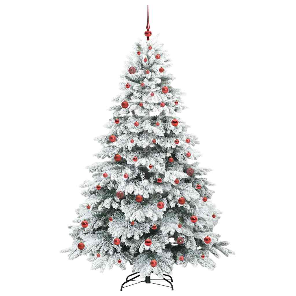 Albero Di Natale Artificiale Con 300 Led Bianco 210 Cm Pe E Pvc - Image 4