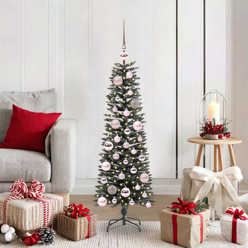 Albero Di Natale Artificiale Con 150 Led Verde 120 cm