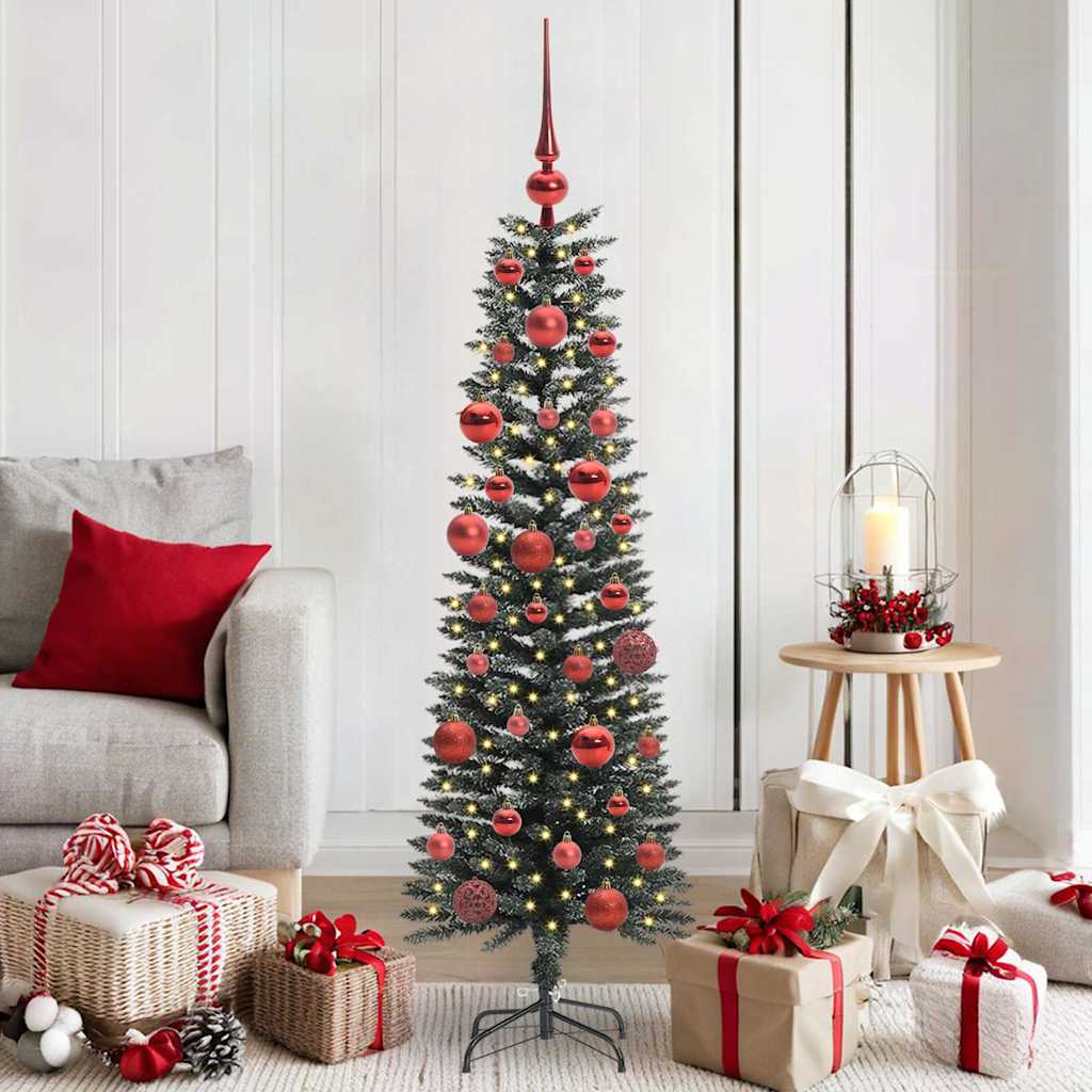 Albero Di Natale Artificiale Con 150 Led Verde 150 cm