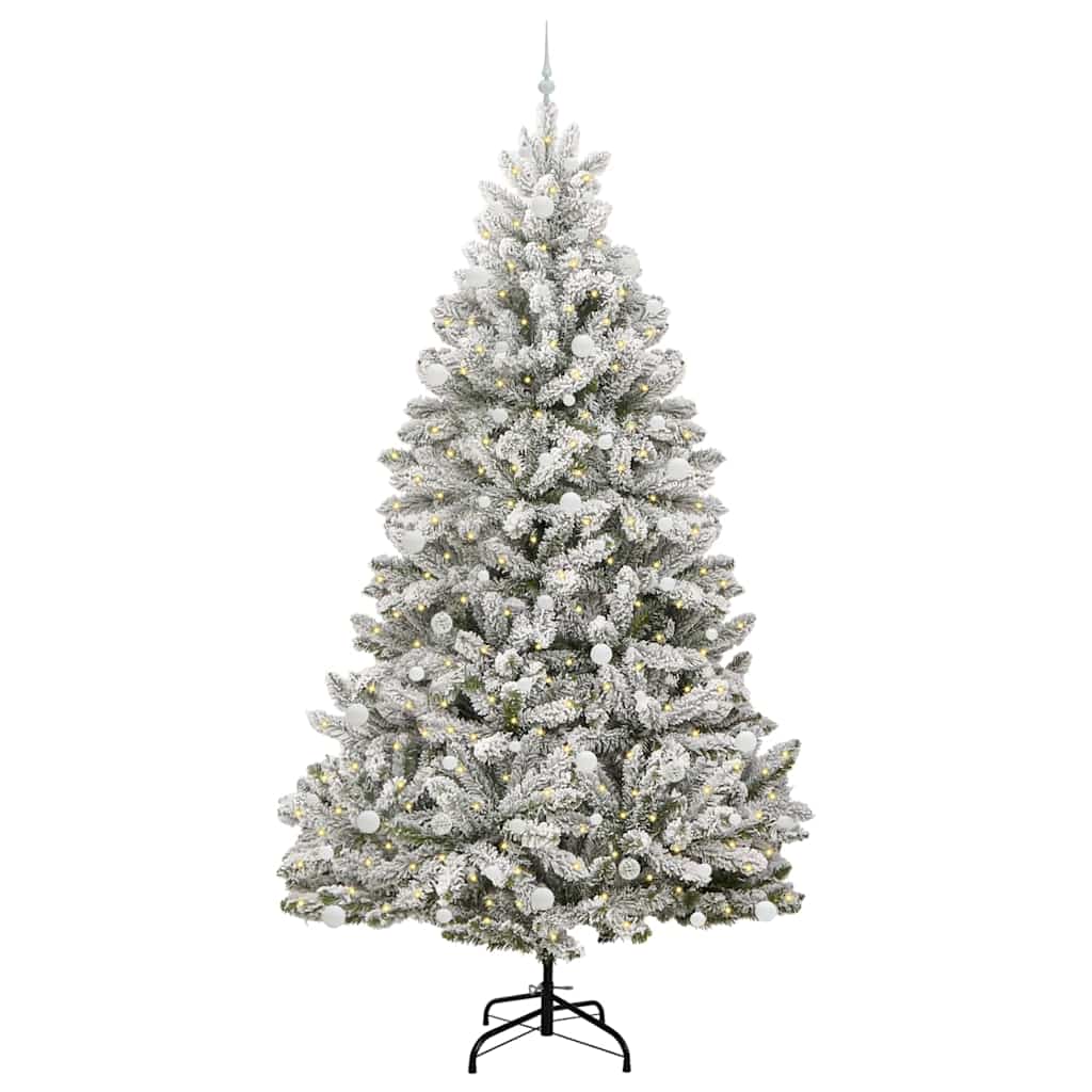 Albero Di Natale Artificiale Con 300 Led Verde E Bianco 270 cm - Image 3