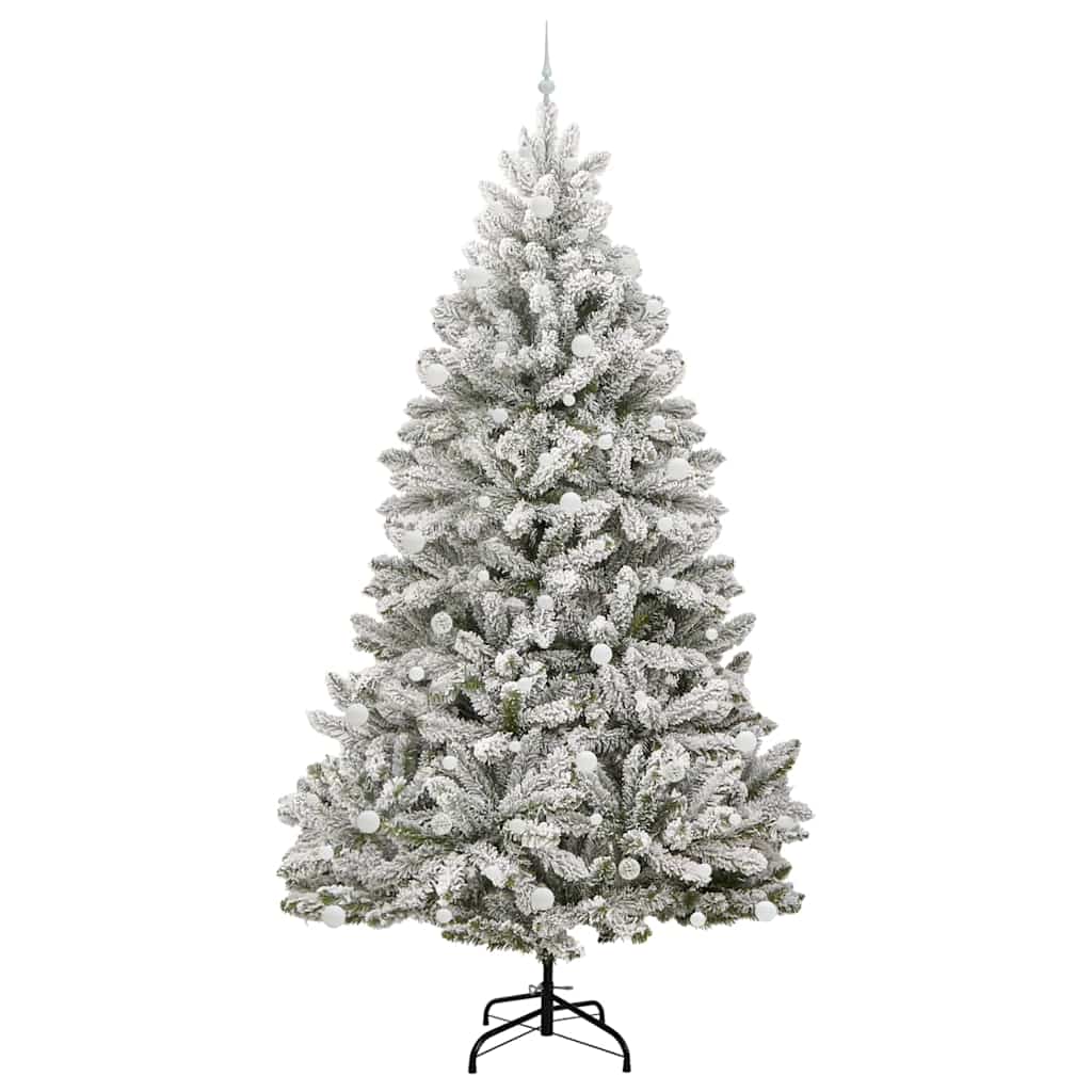 Albero Di Natale Artificiale Con 300 Led Verde E Bianco 270 cm - Image 4