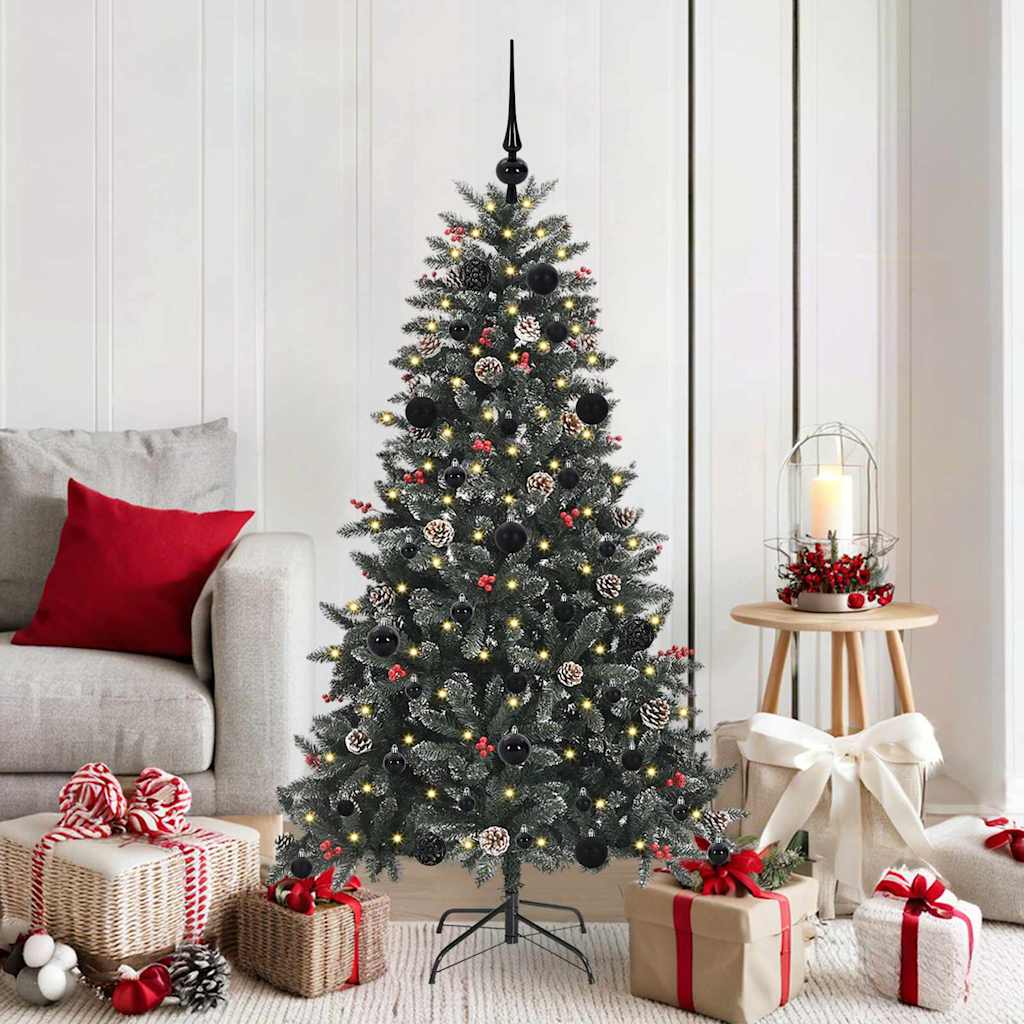 Albero Di Natale Artificiale Con 150 Led Verde 150 cm