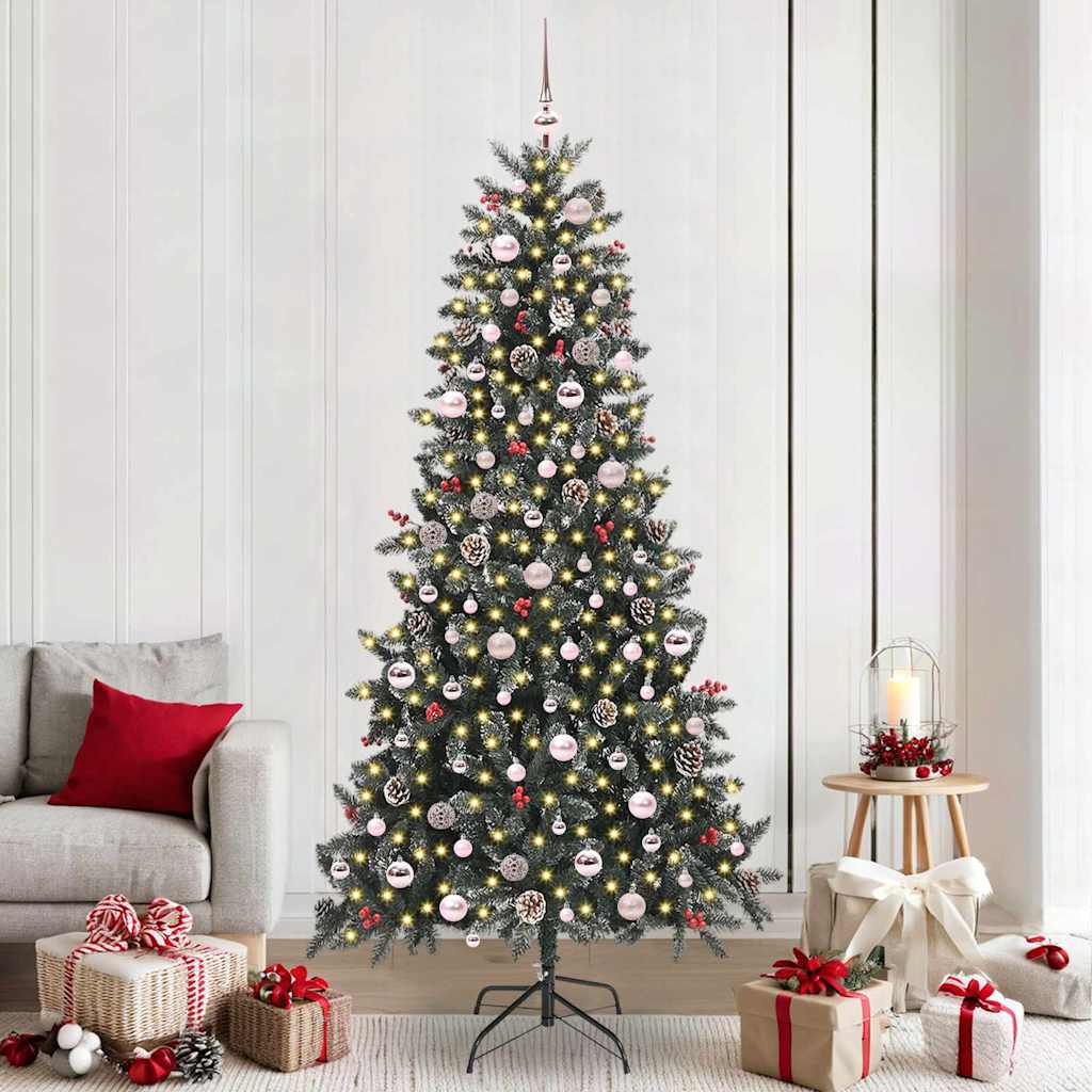 Albero Di Natale Artificiale Con 300 Led Verde 240 cm