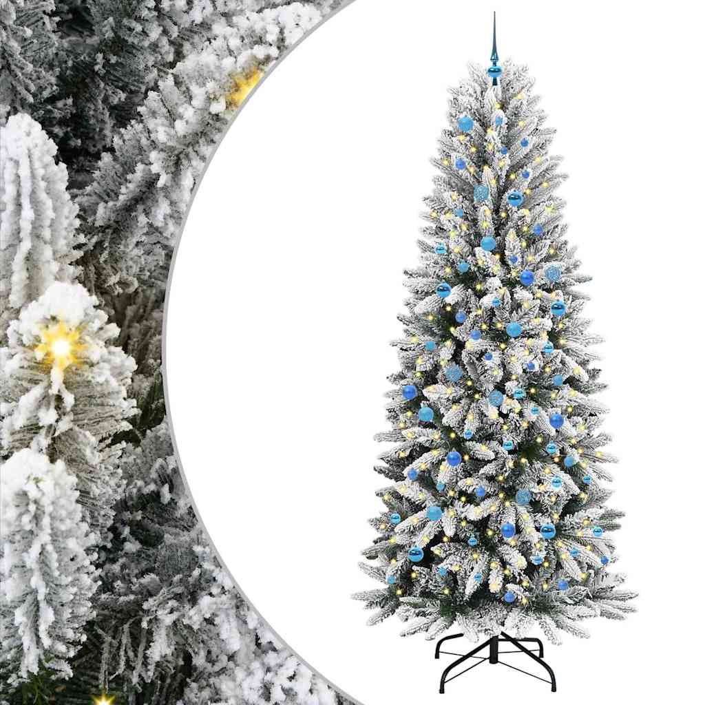 Albero Di Natale Artificiale Con 300 Led Bianco 240 cm