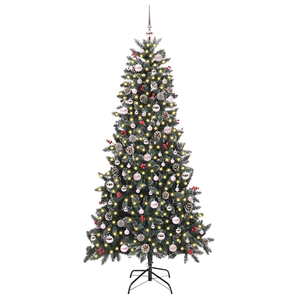 Albero Di Natale Artificiale Con 300 Led Verde 240 cm - Image 3