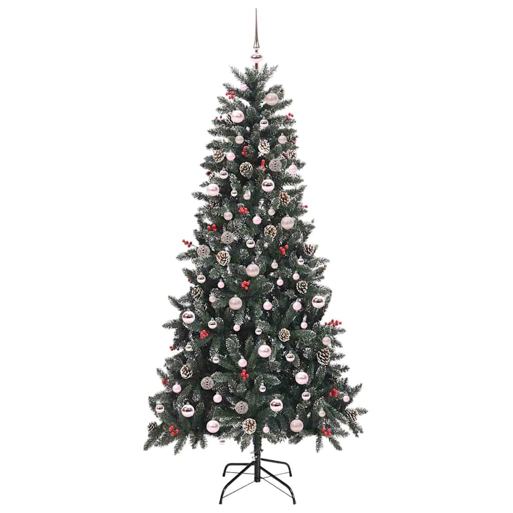 Albero Di Natale Artificiale Con 300 Led Verde 240 cm - Image 4