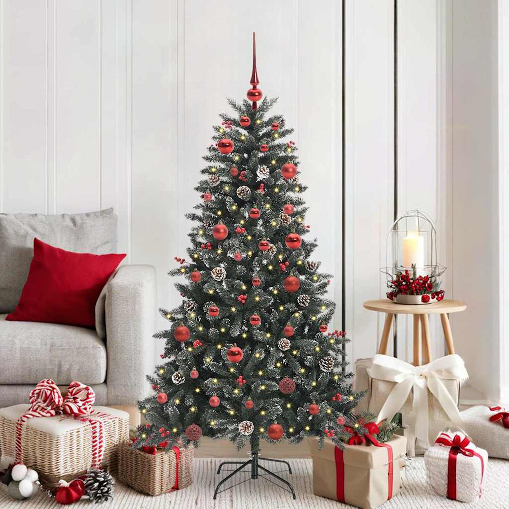 Albero Di Natale Artificiale Con 150 Led Verde 150 cm