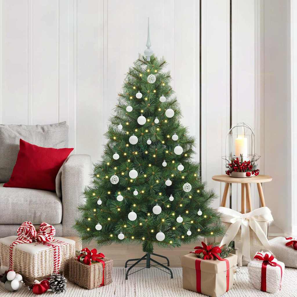 Albero Di Natale Artificiale Con 150 Led Verde 150 Cm Pe E Pvc
