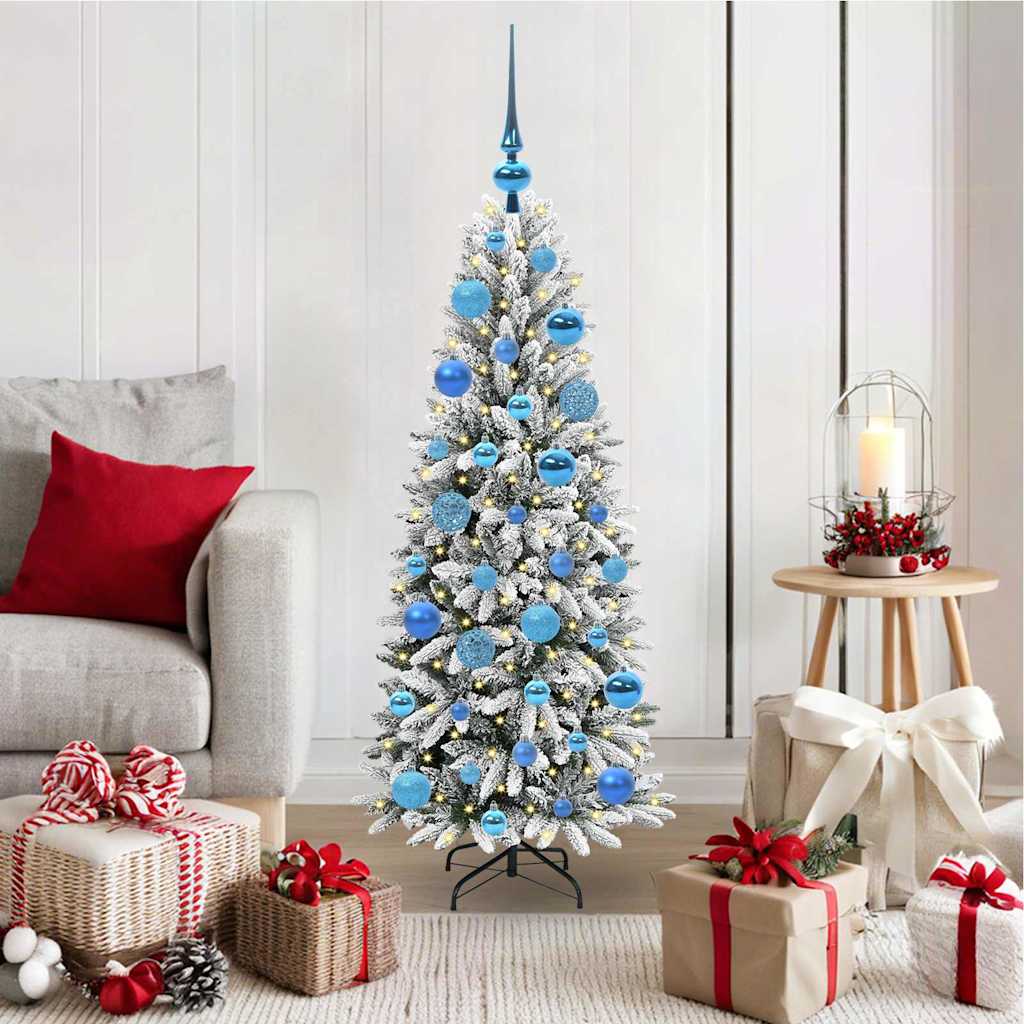 Albero Di Natale Artificiale Con 150 Led Bianco 120 cm