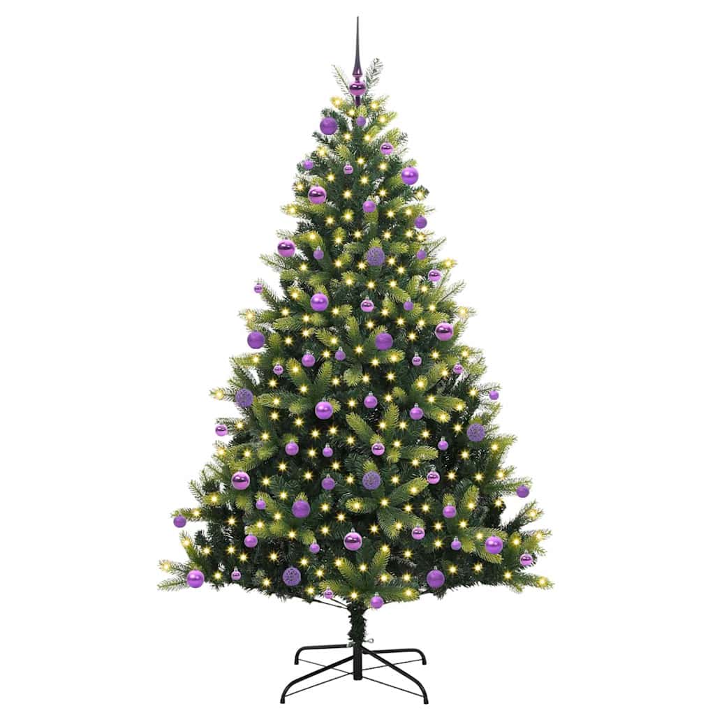 Albero Di Natale Artificiale A Cerniera Con 300 Led 210 cm - Image 3