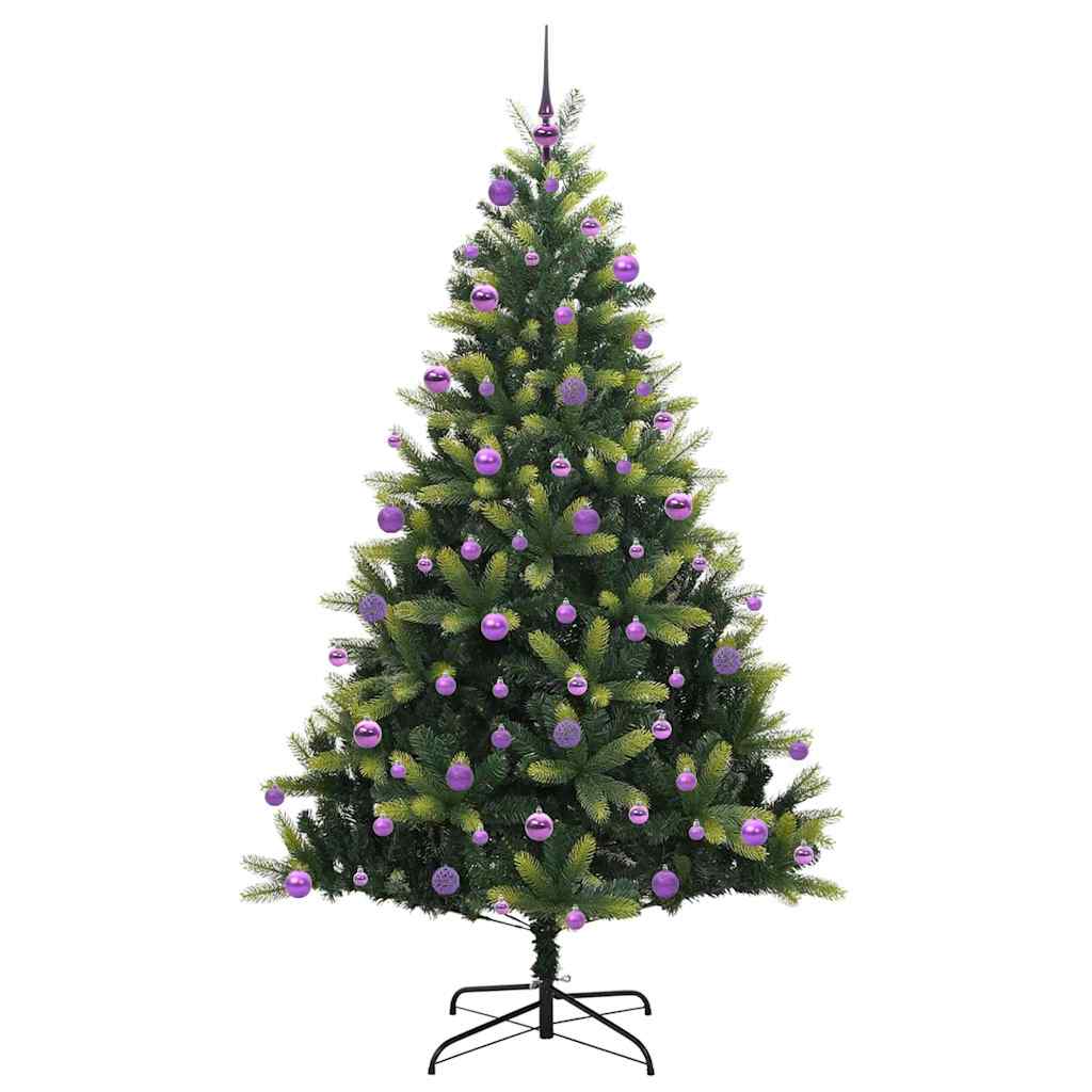 Albero Di Natale Artificiale A Cerniera Con 300 Led 210 cm - Image 4