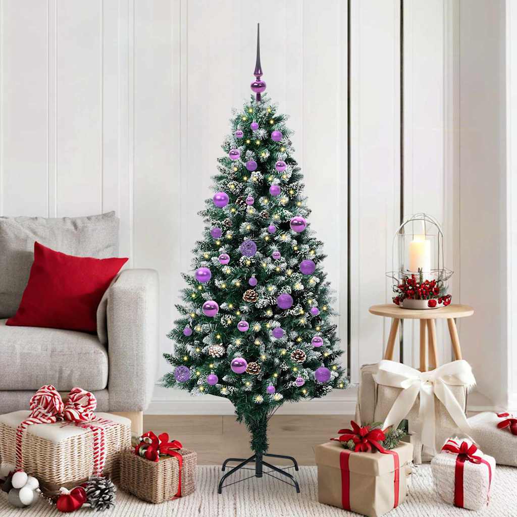 Albero Di Natale Artificiale Con 150 Led Verde 150 cm