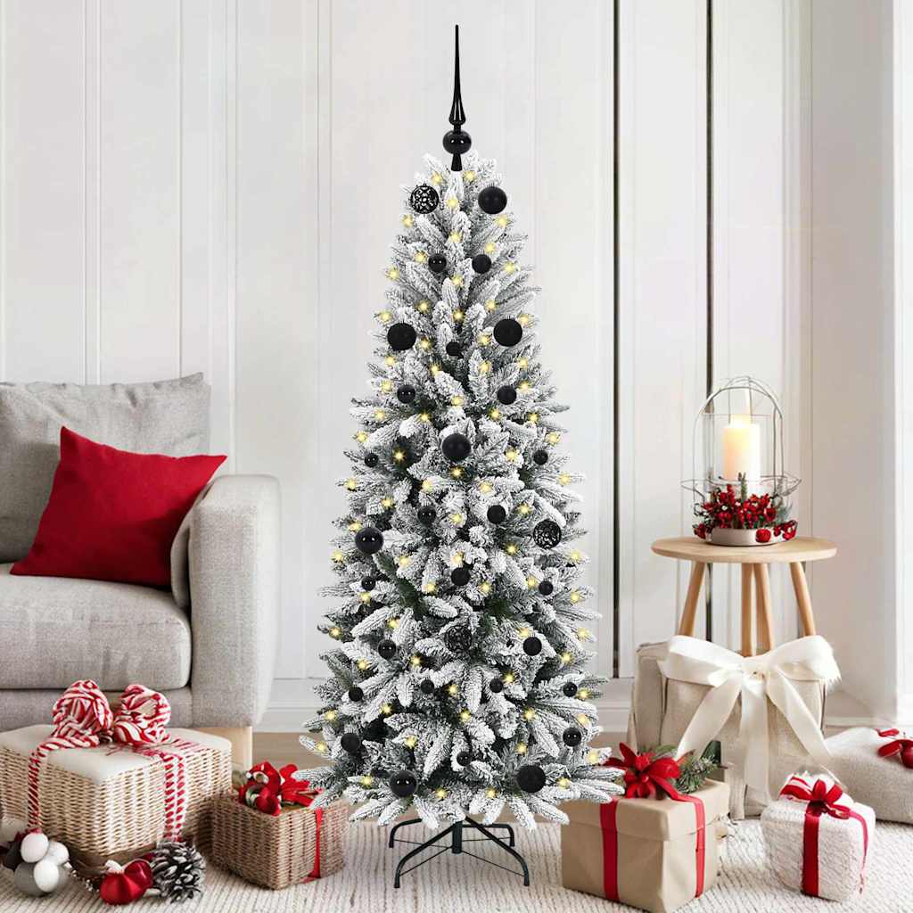 Albero Di Natale Artificiale Con 150 Led Bianco 150 cm