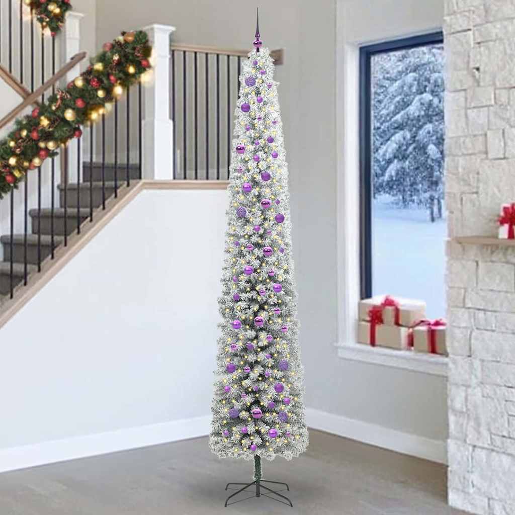 Albero Di Natale Artificiale Con 300 Led Verde 270 cm
