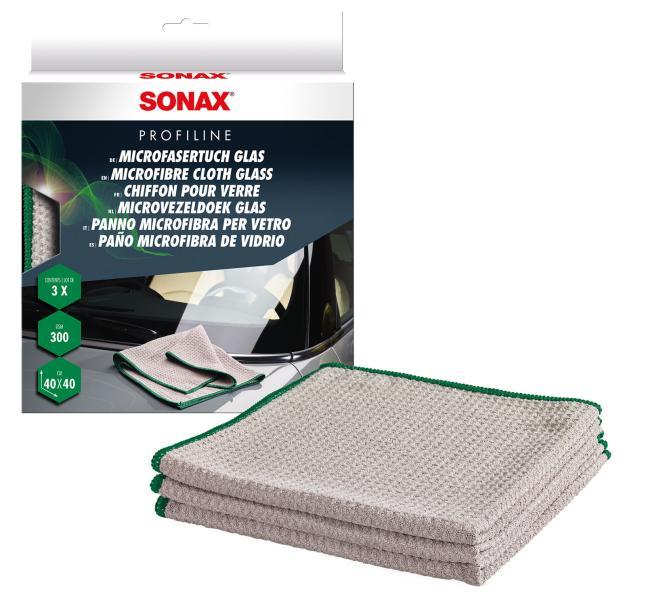 3 Panni In Microfibra Per Vetri
