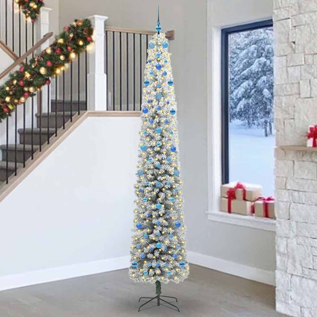 Albero Di Natale Artificiale Con 300 Led Verde 270 cm