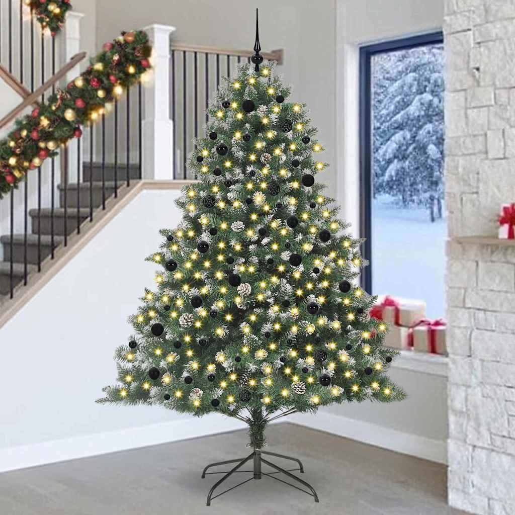 Albero Di Natale Artificiale Con 300 Led Verde 240 cm