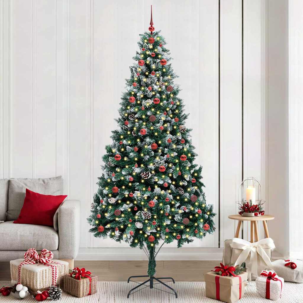 Albero Di Natale Artificiale Con 300 Led Verde 240 cm