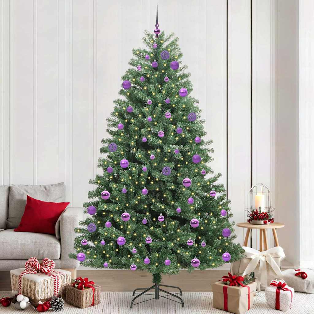Albero Di Natale Artificiale Con Rami Pieghevoli Verde 240 cm