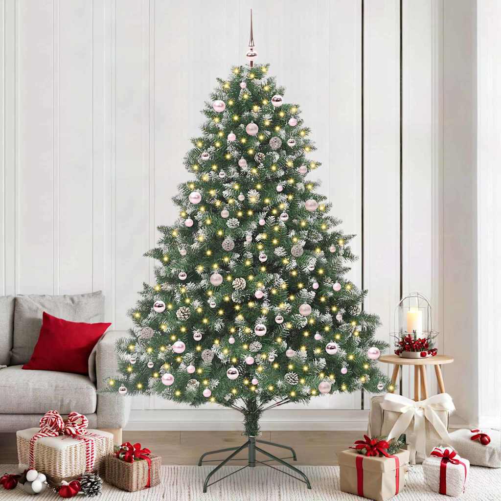 Albero Di Natale Artificiale Con 300 Led Verde 240 cm