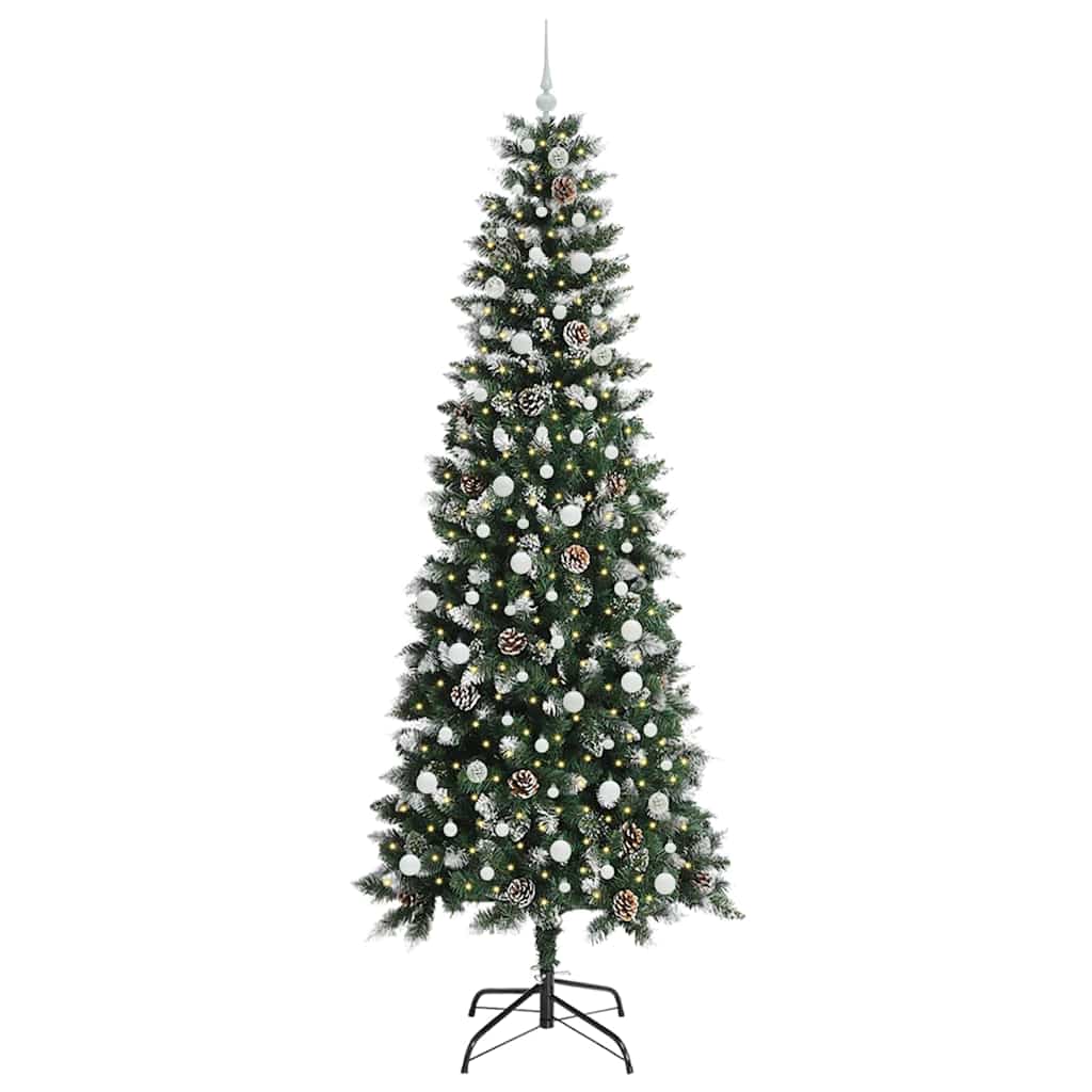 Albero Di Natale Artificiale Con 300 Led Verde 240 cm - Image 3