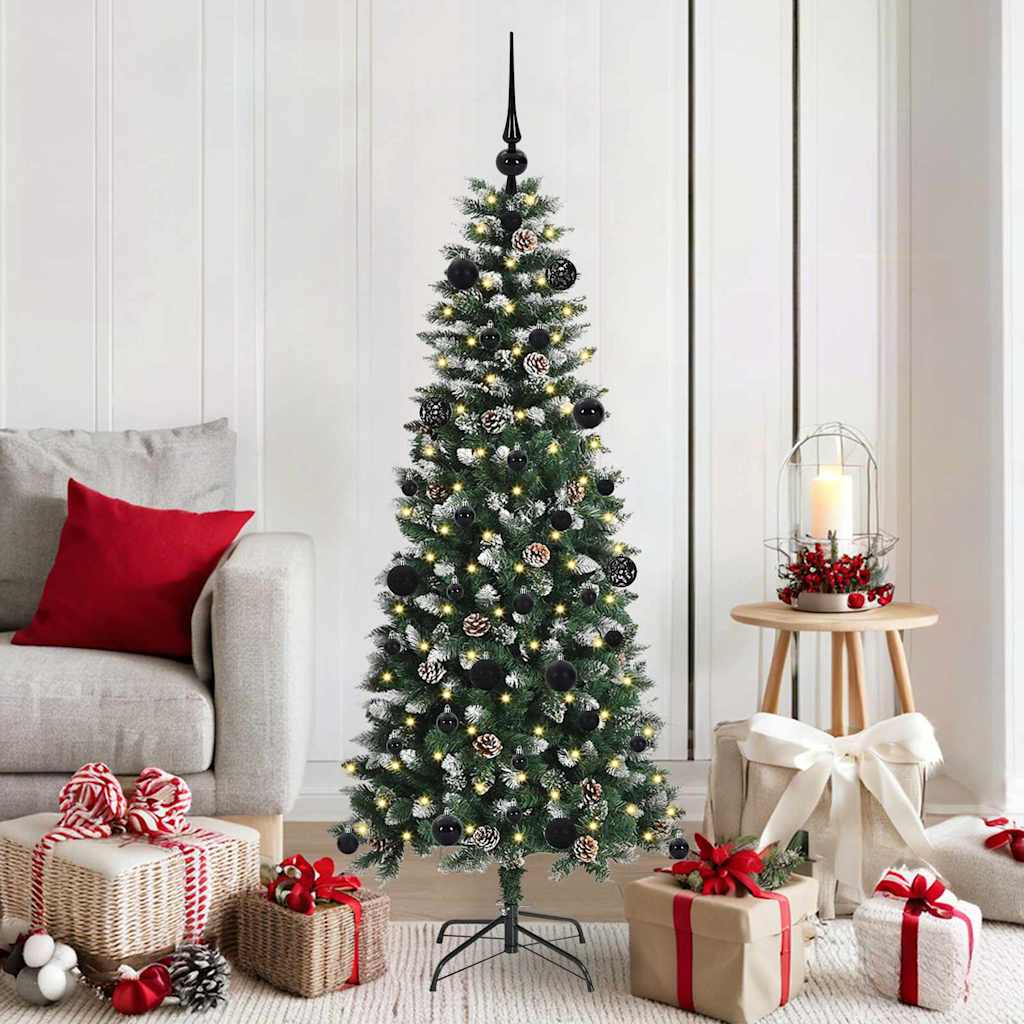 Albero Di Natale Artificiale Con 150 Led Verde 150 cm