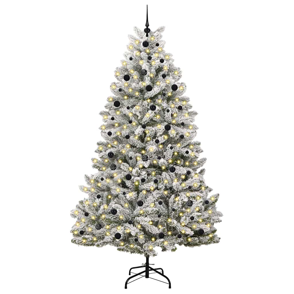 Albero Di Natale Artificiale Con 300 Led Verde E Bianco 240 cm - Image 3
