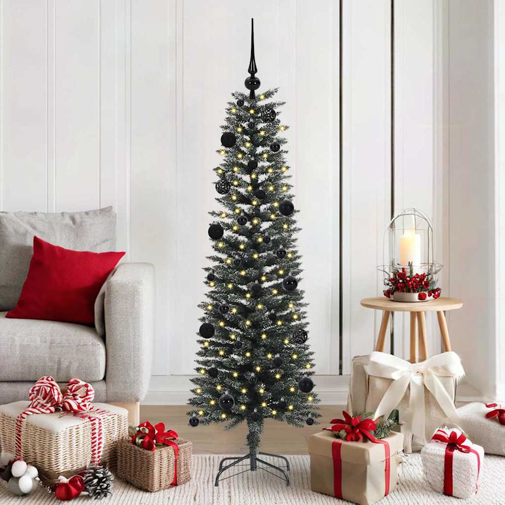 Albero Di Natale Artificiale Con 150 Led Verde 150 cm