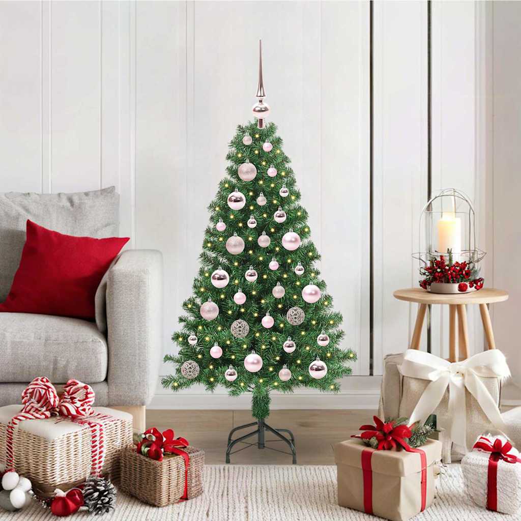 Albero Di Natale Artificiale Con 150 Led Verde 120 cm